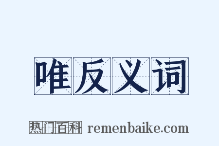 唯反义词是什么意思的图片